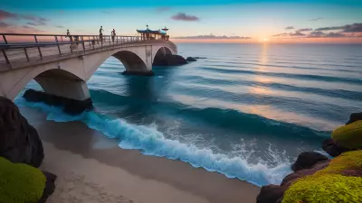 Serenity under Sunshine Bridge among the Waves