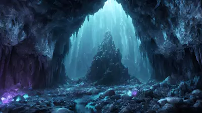 Crystal Cave of Shadowy Beings