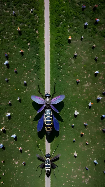 Exploring the Compositions of Aerial Insects   A Tribute to Diane Arbus