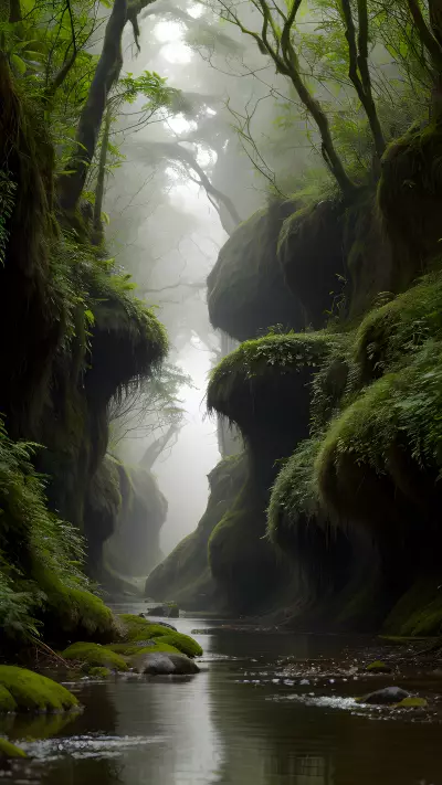 Breathtaking Wildlife in the Tranquil Gully