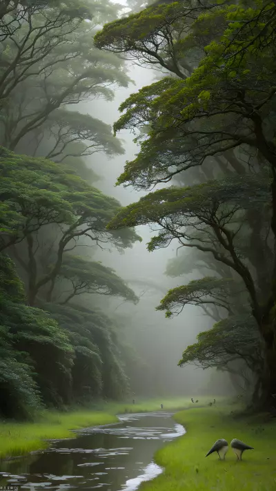 Breathtaking Wildlife in the Tranquil Gully