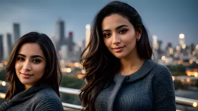 Shaded Bokeh Portraying a Collective Experience Amidst the Gleaming City Skyline