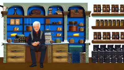 The Old Shopkeeper's Wisdom Portrait