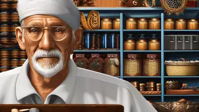 The Old Shopkeeper's Wisdom Portrait