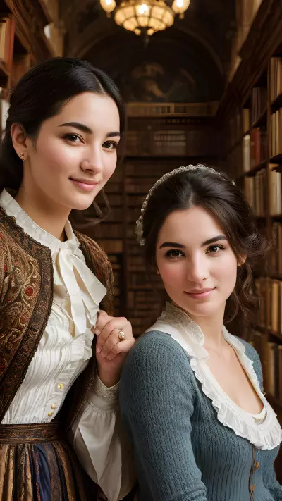 A Portrait of Friendship in a Historic Library