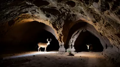 Wildlife in an Elegant Cave