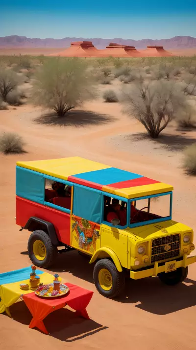 Hot Summer Parade in the Desert A Painting by Elizabeth Peyton