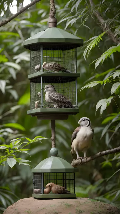 Capturing the Natural Equilibrium of Biodiversity in Aviaries