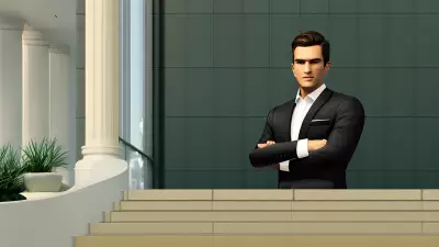 Sleek Businessman in the Serene Hotel