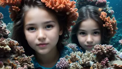 Emotion Through Time and Space Children in the Underwater Coral Reef