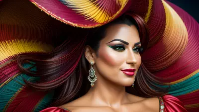 Trent Kaniuga Inspired Carnival Portrait Elegantly Vibrant Celebration