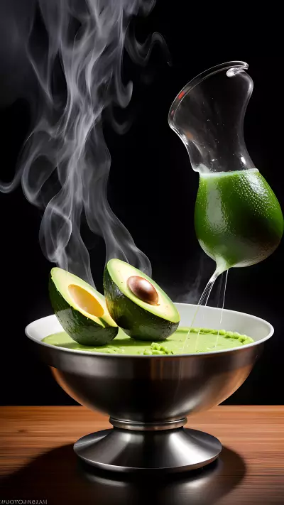 A Culinary Adventure in Molecular Gastronomy Boiling Avocado Dishes at a Modern Laboratory