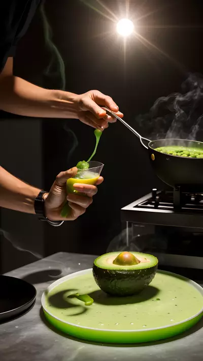 A Culinary Adventure in Molecular Gastronomy Boiling Avocado Dishes at a Modern Laboratory
