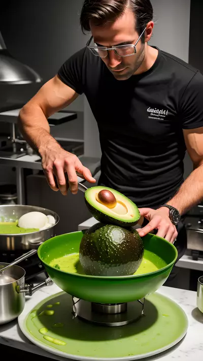 A Culinary Adventure in Molecular Gastronomy Boiling Avocado Dishes at a Modern Laboratory