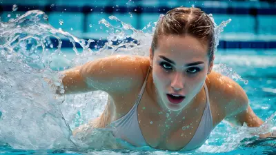 Leaping into Emotion   A Portrait in the Olympic Pool