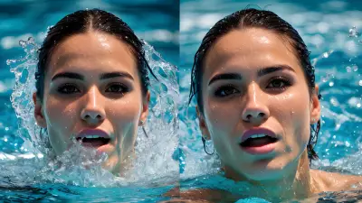 Leaping into Emotion   A Portrait in the Olympic Pool