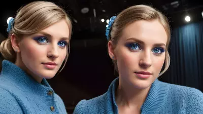 Realistic Portrait Blue Eyes in an Antique Theatre