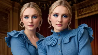 Realistic Portrait Blue Eyes in an Antique Theatre