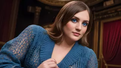 Realistic Portrait Blue Eyes in an Antique Theatre
