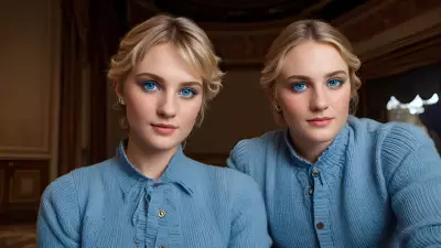 Realistic Portrait Blue Eyes in an Antique Theatre