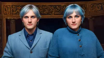 Realistic Portrait Blue Eyes in an Antique Theatre