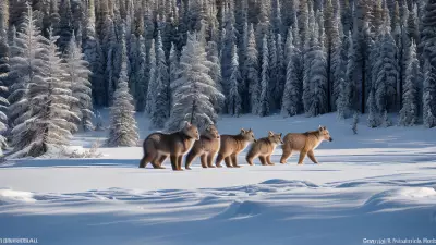 Boreal Beauty Capturing the Majestic Winter Wildlife of Protected Species