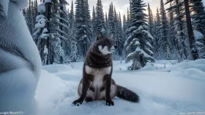 Boreal Beauty Capturing the Majestic Winter Wildlife of Protected Species