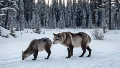 Boreal Beauty Capturing the Majestic Winter Wildlife of Protected Species