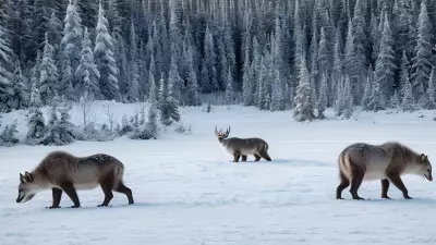 Boreal Beauty Capturing the Majestic Winter Wildlife of Protected Species
