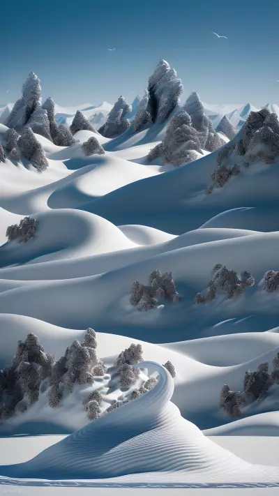 Fleeting Fusion A Marvelous Monochrome Landscape with a Surprise Sculpture