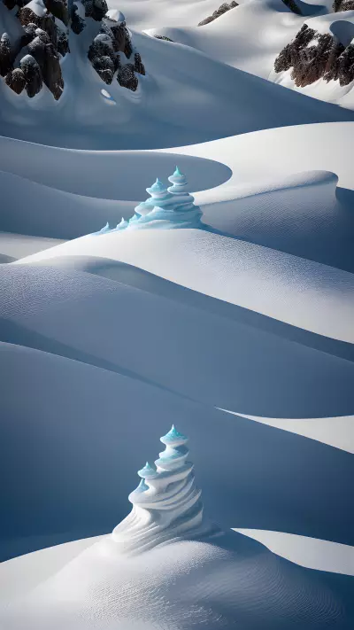 Fleeting Fusion A Marvelous Monochrome Landscape with a Surprise Sculpture