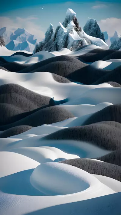 Fleeting Fusion A Marvelous Monochrome Landscape with a Surprise Sculpture