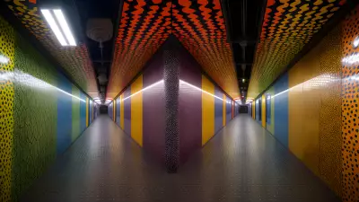 Kusama inspired Urban Landscape The Subway's Splendor