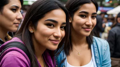 Daily Faces at a Bustling Street Fair A Portrait of Everyday Life