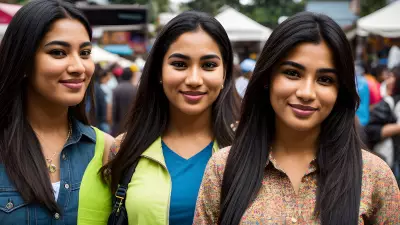Daily Faces at a Bustling Street Fair A Portrait of Everyday Life
