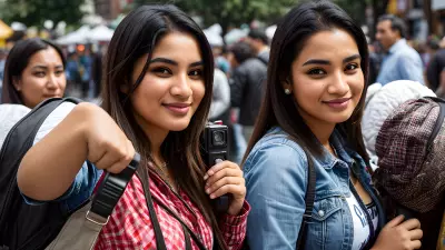 Daily Faces at a Bustling Street Fair A Portrait of Everyday Life