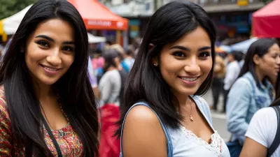 Daily Faces at a Bustling Street Fair A Portrait of Everyday Life