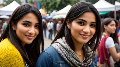 Daily Faces at a Bustling Street Fair A Portrait of Everyday Life
