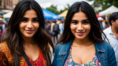 Daily Faces at a Bustling Street Fair A Portrait of Everyday Life