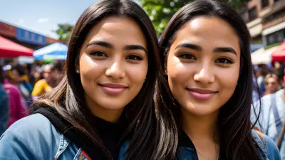 Daily Faces at a Bustling Street Fair A Portrait of Everyday Life