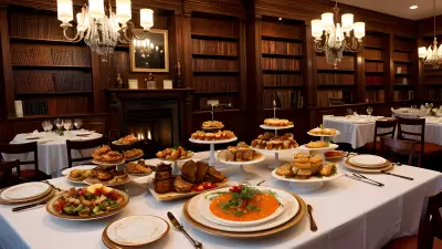 Literary Flavors Unique Food Presentations at a Book Café