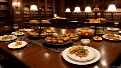 Literary Flavors Unique Food Presentations at a Book Café