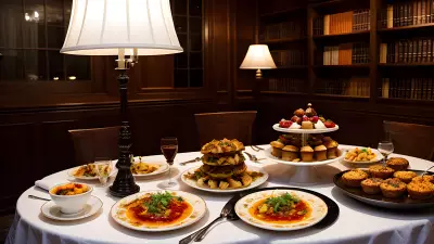 Literary Flavors Unique Food Presentations at a Book Café
