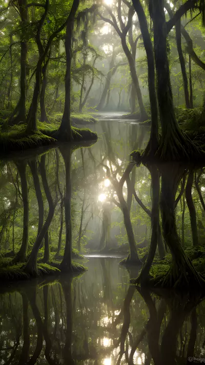 Exploring the Ecosystem Wonders of Dappled Light in the Swamp