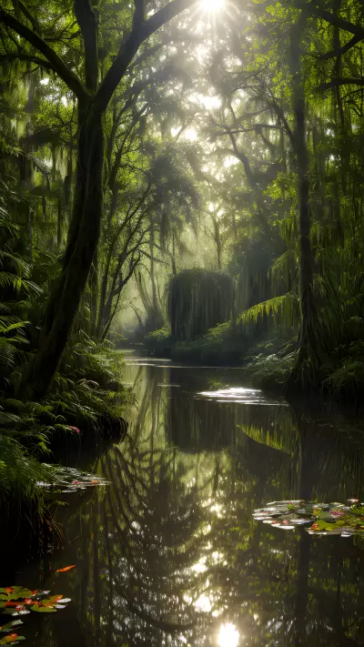 Exploring the Ecosystem Wonders of Dappled Light in the Swamp