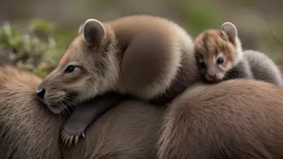Exploring the Fragility and Resilience of Ecosystems through the Unique Bond between a Baby Mammal and its Mother