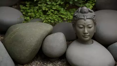 Escape to Stillness A Surreal Portrait in a Zen Garden