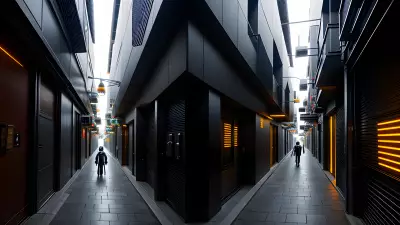 Futuristic alley with a robotic twist