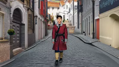 Intertwined Lives in Cobblestone Streets A Kim Jung Gi Inspired Portrait