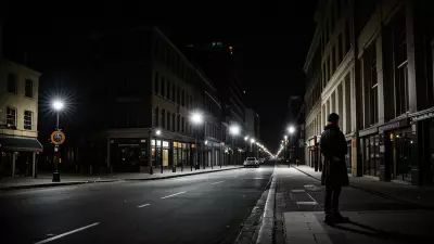 Lonely conference at a timeless street